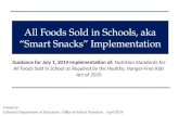 All Foods Sold in Schools, aka “Smart Snacks” Implementation