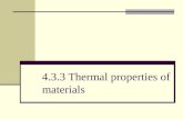 4.3.3 Thermal properties of materials
