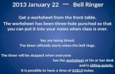 2013 January 22 一  Bell Ringer