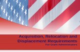 Acquisition, Relocation and Displacement Requirements For Grant Administrators