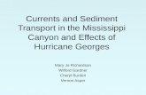 Currents and Sediment Transport in the Mississippi Canyon and Effects of Hurricane Georges