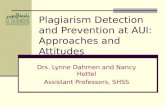 Plagiarism Detection and Prevention at AUI: Approaches and Attitudes