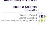 How to Find a Job and  Make a Sale via LinkedIn