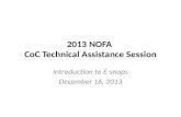 2013 NOFA  CoC Technical Assistance Session