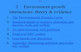 2Environment-growth interactions: theory & evidence