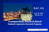 Transportation Research Board  National Cooperative Research Programs
