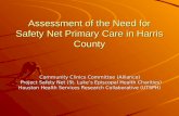 Assessment of the Need for Safety Net Primary Care in Harris County