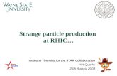 Strange particle production  at RHIC…