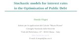 Stochastic models for interest rates  in the Optimization of Public Debt