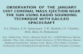 Background   Coronal  mass  ejections  of  the  1997  (January,  February,  May)