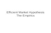 Efficient Market Hypothesis The Empirics