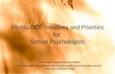 Florida DOE Initiatives and Priorities for  School Psychologists