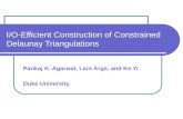 I/O-Efficient Construction of Constrained Delaunay Triangulations