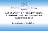 ASSESSMENT OF OCCUPATIONAL EXPOSURE DUE TO INTAKE OF RADIONUCLIDES
