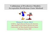 Validation of Predictive Models:  Acceptable Prediction Zone Method
