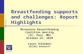 Breastfeeding supports and challenges: Report Highlights