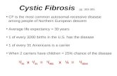 Cystic Fibrosis      pp. 303-305  CF is the most common autosomal-recessive disease