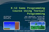 K-12 Game Programming Course Using Textual Programming