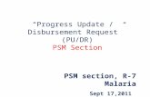 “Progress Update /  Disbursement Request”  (PU/DR)  PSM Section