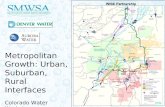 Metropolitan Growth: Urban, Suburban, Rural Interfaces Colorado Water Workshop 7/19/13