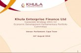 Khula Enterprise Finance Ltd Corporate Strategy 2011-13
