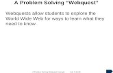 A Problem Solving “Webquest”