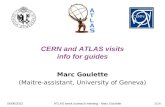 CERN and ATLAS visits info for guides