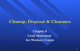 Cleanup, Disposal & Clearance