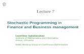 Stochastic Programming in  Finance and Business management