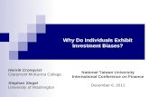 Why Do Individuals Exhibit Investment Biases?