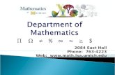 Department  of Mathematics ∏ Ω   ≠   %   ∞   ≈   ≥   $