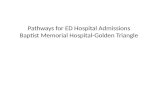 Pathways for ED Hospital Admissions  Baptist Memorial Hospital-Golden Triangle