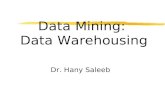 Data Mining:  Data Warehousing