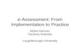 e-Assessment: From Implementation to Practice