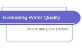 Evaluating Water Quality