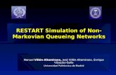 RESTART  Simulation  of Non-Markovian Queueing Networks