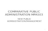 COMPARATIVE PUBLIC ADMINISTRATION MPA503