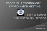ECBOE  Fall Technology Coordinator Meeting