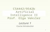 CS4442/9542b  Artificial Intelligence II Prof. Olga Veksler