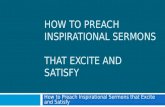 How to Preach Inspirational Sermons  that Excite and Satisfy