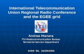 International Telecommunication Union Regional Radio Conference and the EGEE grid