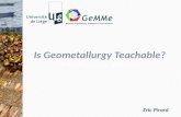 Is Geometallurgy  Teachable? A challenge for  EM erald