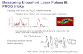 Measuring Ultrashort Laser Pulses III:  FROG tricks