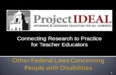 Other Federal Laws Concerning People with Disabilities
