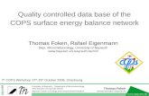 Quality controlled data base of the COPS surface energy balance network