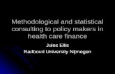 Methodological and statistical consulting to policy makers in health care finance