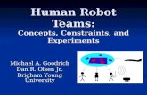 Human Robot Teams: Concepts, Constraints, and Experiments