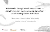 Towards integrated measures of biodiversity, ecosystem function and ecosystem service