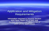 Application and Mitigation Requirements