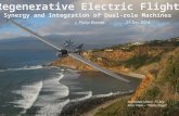 Regenerative Electric Flight Synergy and Integration of Dual-role Machines